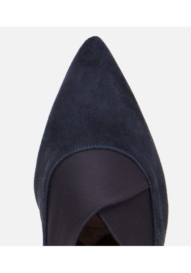 Hotiç Kadın Süet Deri Lacivert Streç Detaylı İnce Topuklu Stiletto 01ayh315480a680 01ayh315480a680 Lacivert