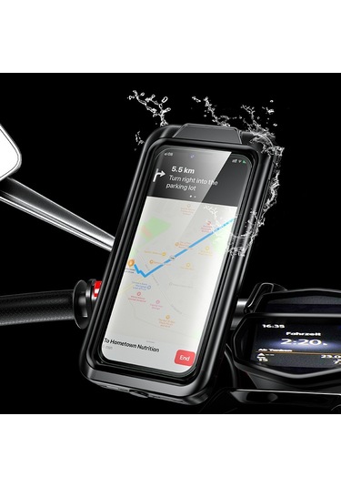 Sones Kewig Motosiklet Su Geçirmez Kutu Dış Mekan Bisiklet Cep Telefonu Tutucu M18l-b1