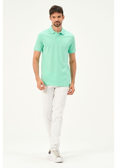 Classıc Pamuk Regular Comfort Erkek Polo Yaka Tişört Mint