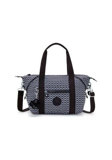 Kıplıng Art Mini Küçük Boy Omuz Çantası Siyah Sıgnature Prınt Siyah
