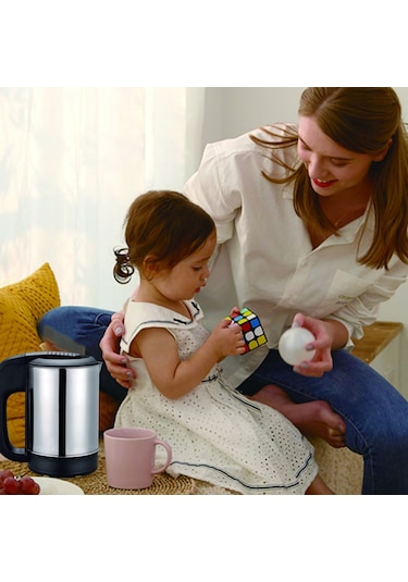 Geeksen "küçük Ve Taşınabilir 0.5l Seyahat Çaydanlığı - 600w Hızlı Isıtma, Paslanmaz Çelik"