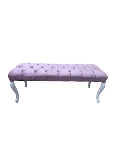 120 cm Lükens Ayaklı Puf (Bench) Ağaç İskelet-Kapitoneli