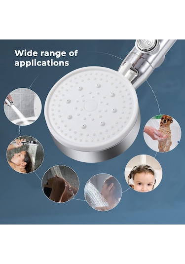 Qf Vinabo Duş Başlığı, Su Tasarruflu Manuel Duş İçin El Duşu, Krom