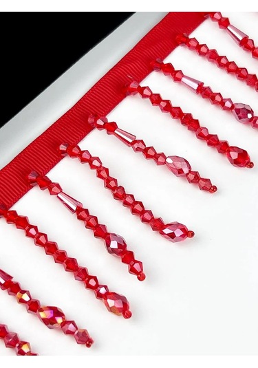 Slubov'u Boncuklu Püskül Bitişik, Dekoratif 50cm, Genişlik 5,5cm 406767254