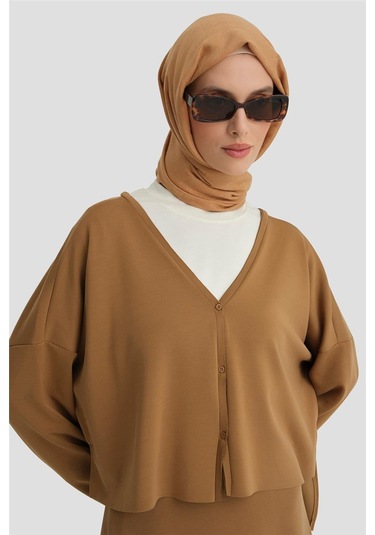 Armine Örme Hırkalı Takım 25kd6816 Camel Camel