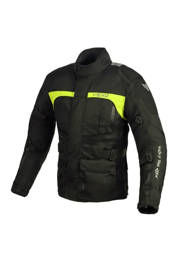 Vexo Adventure H20 Siyah-neon Sarı Motosiklet Montu