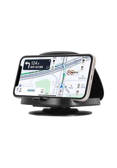 Otomobil Telefon Tutucu 360 Derece Dönebilen Telefon Tutucu Mat Siyah