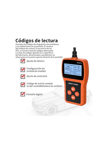 Tenfowee Ms309pro Araç Tanı Aracı: Oku/sil Kod, Akü Testi, Gerçek Zamanlı Veri, Çoklu Dil Ve Ölçüm Ayarları