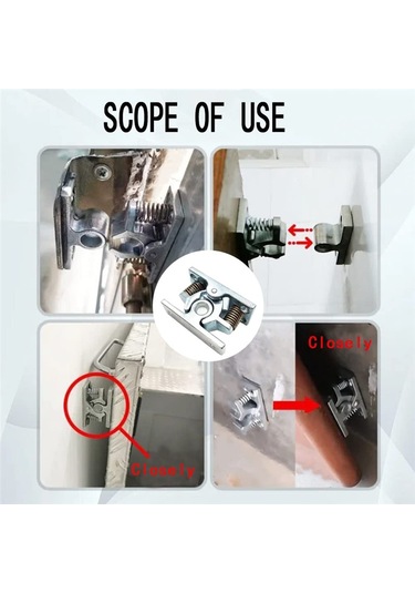 Nayomiglow 1 Adet Yaylı Kapı Kolay Kilitleme Durdurma Mandalı Serbest Bırakma Kelepçesi Çift Makaralı Mandal Mp-3