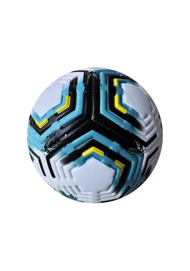 2025 Desenli Tasarım Futbol Topu 4 Astarlı No:5 480 Gr + Pompa Hediyeli X506 Çok Renkli