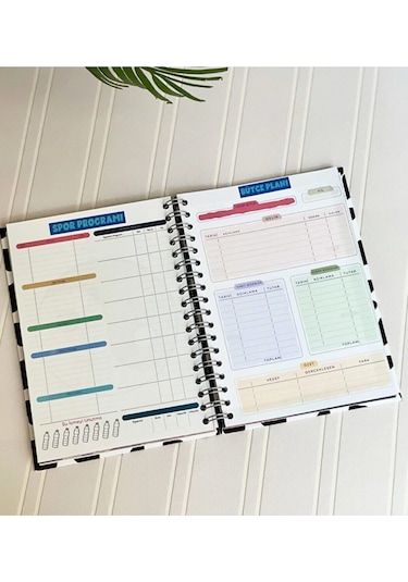 Konsept Halledicem Ama Hangi Birini Tasarımlı Tarihsiz Konuşan Ajanda Planner Mavi