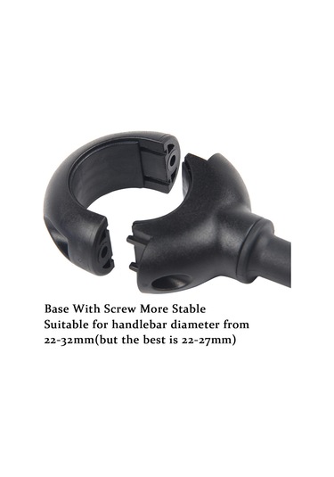 Jeemson Bisiklet Geri Görüş Aynası, 22-32mm Çaplı Direkler İçin, Akrilik+plastik+alüminyum, Siyah, Ayarlanabilir, 1 Çift