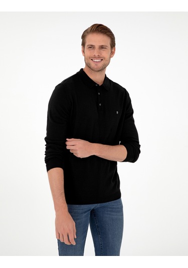 Pierre Cardin Erkek Siyah Kazak /triko 50296623-vr046 Siyah