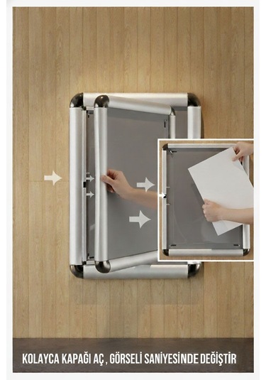 A3 Rondo Çerçeve Tak Çıkar 30x42 Cm 1 Adet Afiş Çercevesi Aç Kapa Çerçeve A3 Açılır Kapanır Çerçeve
