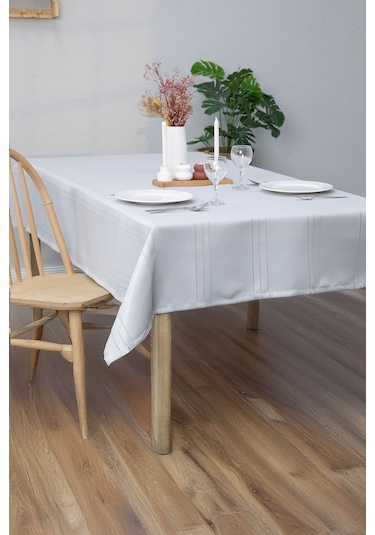 Neva Leke Tutmaz Masa Örtüsü 160x220 - Gri Gri