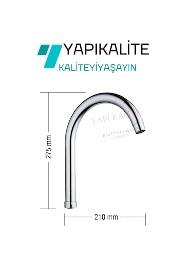 YAPI KALİTE Delta Mix Mutfak Eviye Batarya Kuğu Borusu Uzun Basto