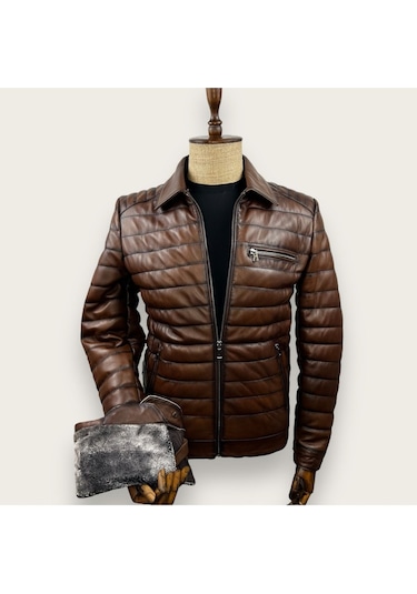 Always Leather Siyah Hakiki Erkek Deri Mont 1803340006 Taba