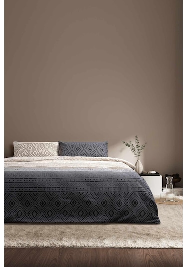 Cotton Collection Kışlık Pazen Çift Kişilik Nevresim Seti Artica Renkli