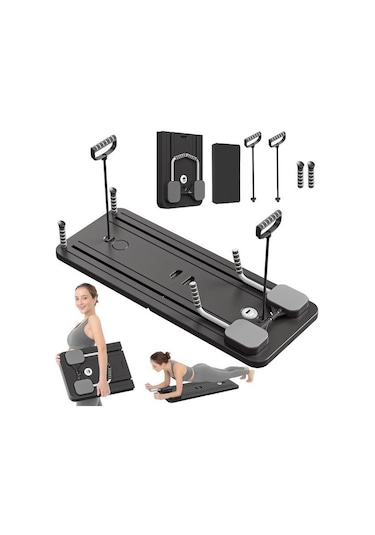 Avessa Reformer-100 Pilates Reformer Seti Siyah Siyah