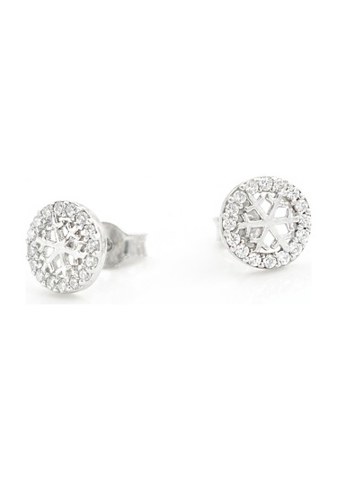 Brezza Lusso Jewelry Zirkon Taşlı Kar Tanesi Bayan Gümüş Küpe