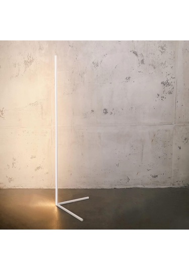 Lyckly Minimal Led Ayaklı Lamba, Kısılabilir Köşe Lambası, Sıcak Işıklı Lambader Beyaz Diğer