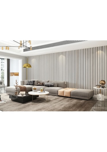 Brano Kendinden Yapışkanlı Duvar Lambiri 40 Cm X 280 Cm Açık Gri