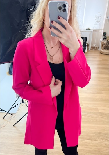 Modaonna Kadın Fuşya Blazer Ceket Fuşya