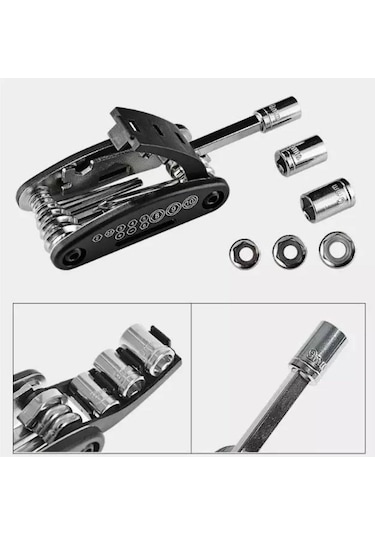 Robesbon 15 Fonksiyonlu Bisiklet Alyan Anahtar Seti Siyah