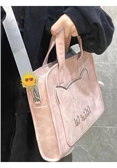 Vkemall Pembe 13.3/14 İnç İş Çantası - Dizüstü Bilgisayar Taşıyıcı, Tek Omuzlu/el Çantası, Gündelik Komüt İçin Diğer