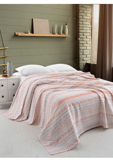 Menderes Home Cotton Collection Pike Çift Kişilik Pike Havana