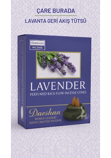 Darshan Incense - Lavanta Geri Akış Tütsü 10 Adet Geri Akış Tütsü