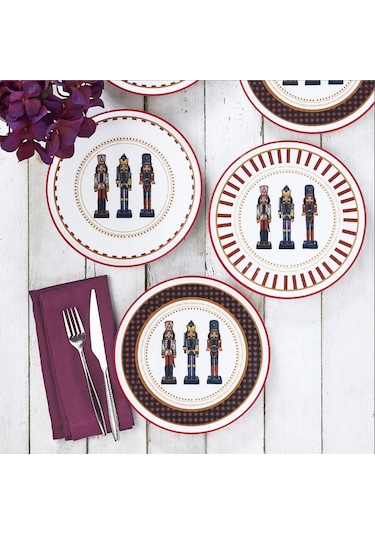 Fecra Kurşun Asker 6 Parça Pasta Tabağı Seti