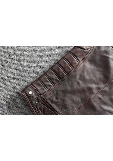 Motorcu Yelek Eskitme Hakiki Deri