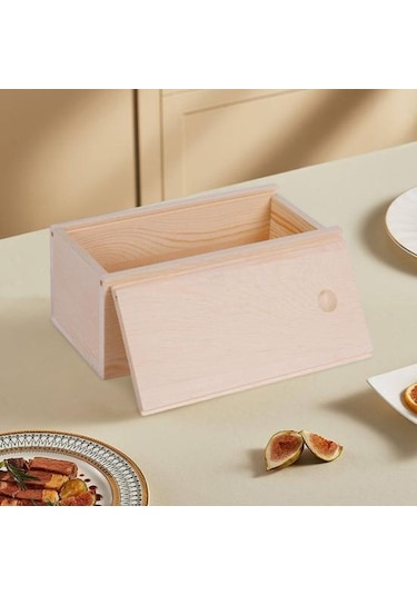 Doğal Ahşap Saklama Kutusu Çekmece Kapağı Tasarımı Çok Yönlü Ve Dayanıklı Organizatör Depolama M