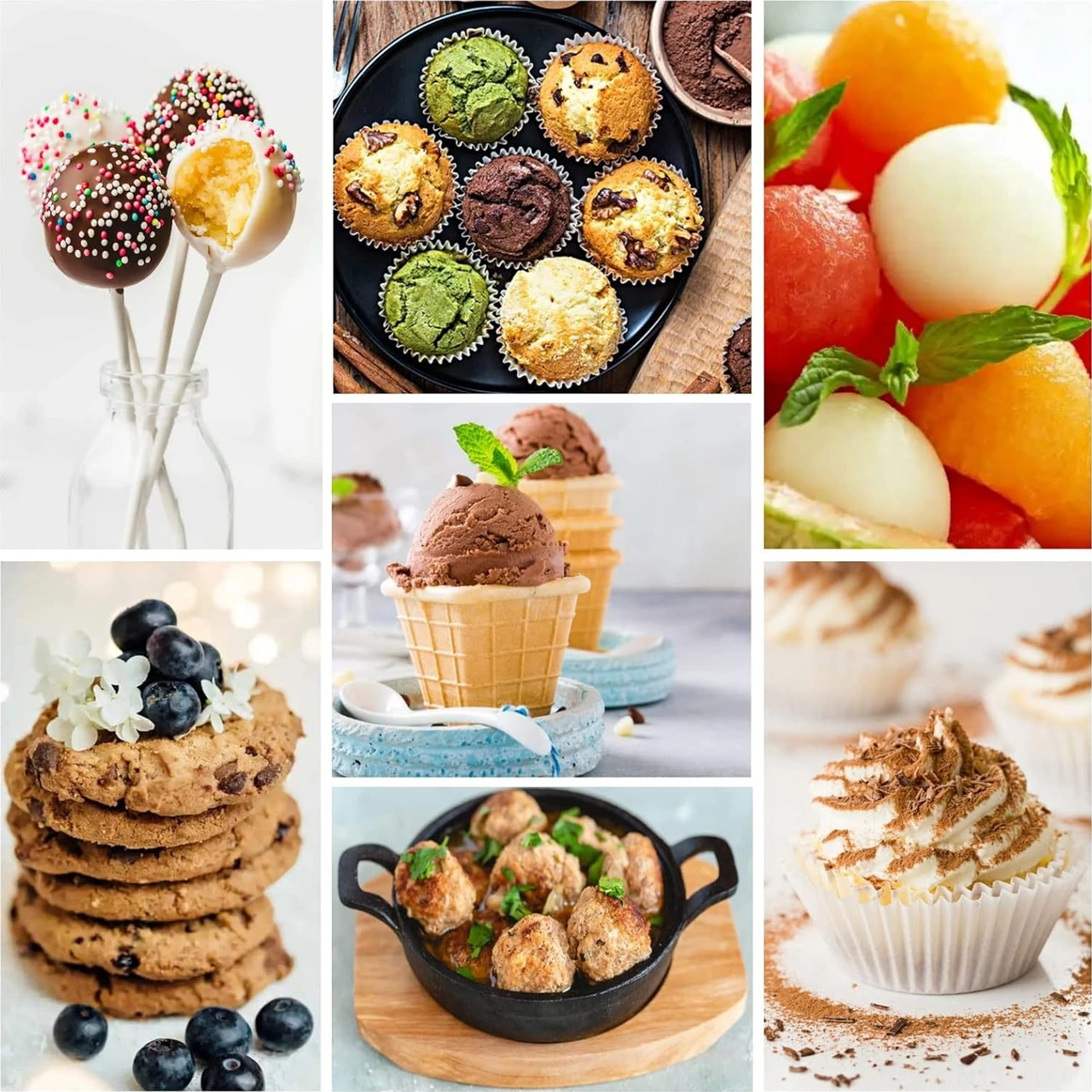 Hombey 3'lü Çelik Bisküvi/helado Kaşığı Seti - Otomatik Serbest Bırakma Mekanizması İle Çeşitli Yemekleriniz İçin Pratik Kişisel Mutfak Aracı Gümüş