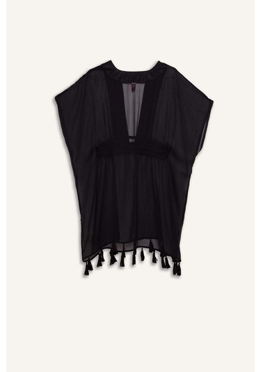 DeFacto 	Siyah Şifon Kimono-Fall in Love Z9958AZ25SMBK27
