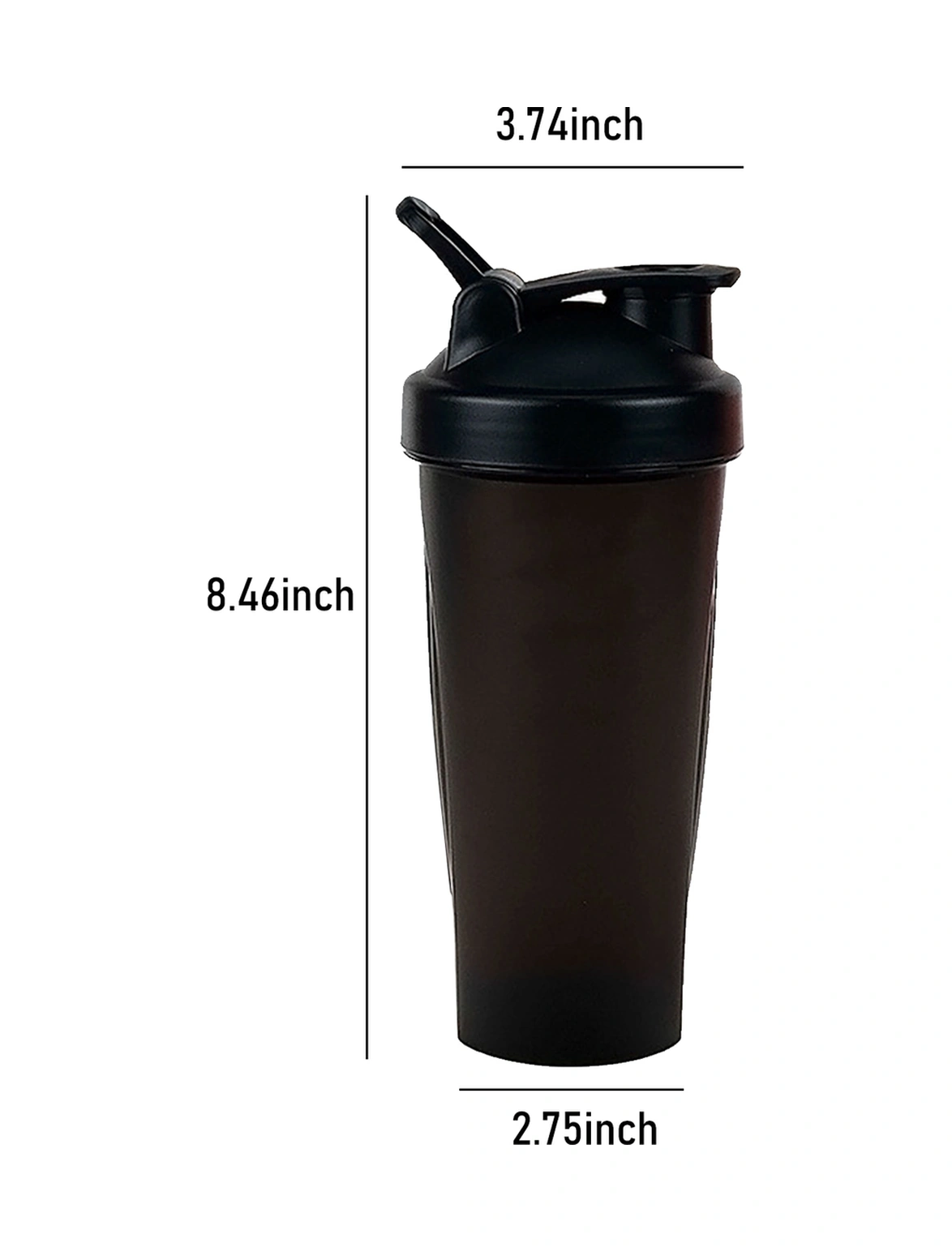 Yunboo 700ml Sağlıklı Spor Shaker: Protein Tozu Karıştırıcı, Drip-proof Kapaklı, Taşınabilir Egzersiz Kupa Beyaz Beyaz