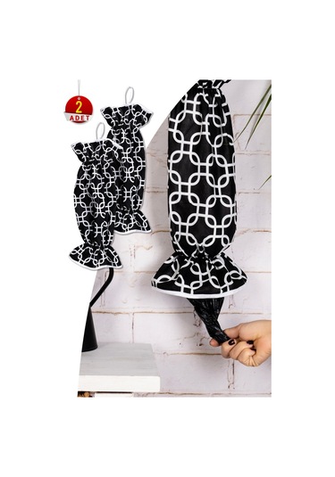 2 Adet Düzenleyici Organizer Poşetlik Seti & Şık Ve Modern Şeker Paketi Tasarımlı Kırmızı Puantiye Gri