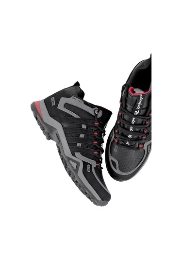 Erkek Kışlık Trekking Spor Bot Siyah - Kırmızı-siyah - Kırmızı Siyah - Kırmızı