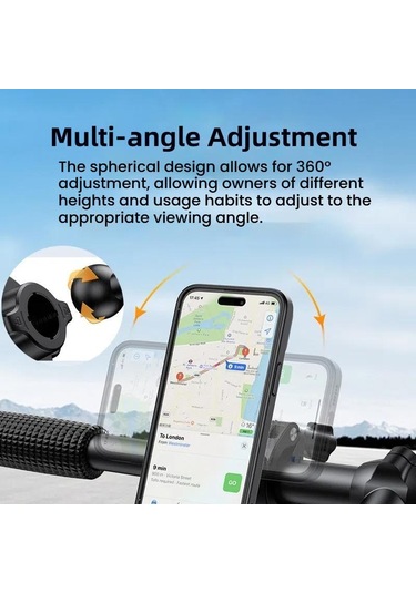 Manyetik Halkalı Bisiklet Motosiklet Snap-on Cep Telefonu Tutucu Ql-10 Siyah Ql-10 Siyah