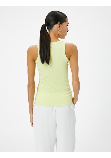 Koton Fitilli Atlet Kalın Askılı U Yaka Slim Fit Sarı 4sak10208ek Sarı