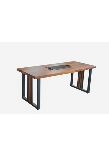 Klasik Ceviz Mangallı Masa Ahşap