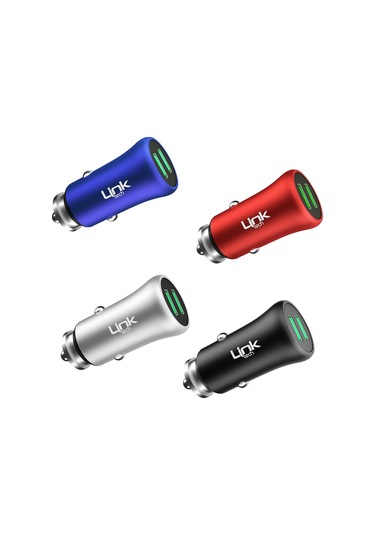 Linktech M580 12W 2.4A Metal Araç Içi Şarj Aleti Adaptör (Başlık)