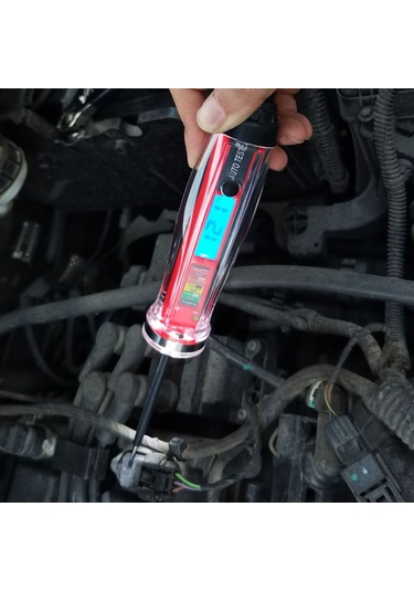 Lemestar "otomotiv Elektrik Test Kalemi - 1-75v Lcd Ekranlı, Kısa Devre Ve Açık Devre Testi, 3.6m Uzatmalı Kablolu"