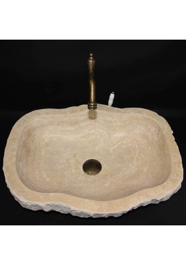 Traverten Şekilsiz Dikdörtgen Patlatma Lavabo