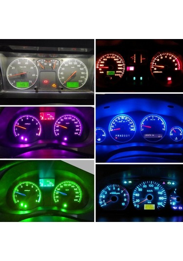 Beyaz 10 Adet T5 Led Ampul W3w W1.2w Led Canbus Araba İç Aydınlatma Pano Isınma Göstergesi Kama Otomatik Gösterge Lambası 12 V