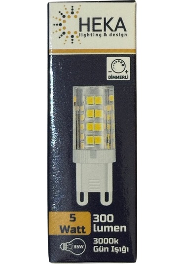Heka 5w 35w 3000k Gün Işığı G9 Duylu Dim Edilebilir Led Kapsül Ampul 8 Adet