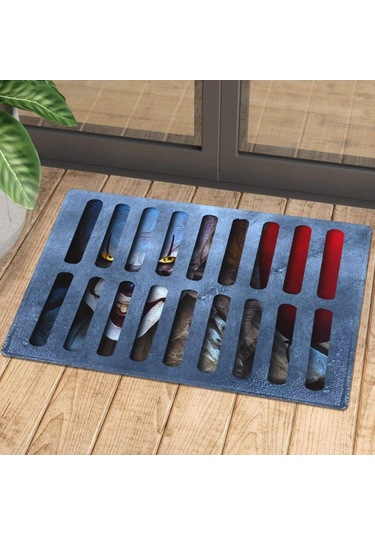 Singree 3d Halloween İllüzyon Palyaço Paspas - Suyu Hızlı Emici, Çift Taraflı Kayma Engeli, 60x90 Cm Poliester+kauçuk