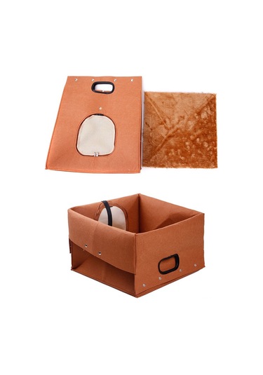 Geeroyoo 2022 Yeni Tasarım Katlanabilir Taşınabilir Evcil Hayvan Yatağı - Kendinden Isıtmalı Kolay Temizlenebilir Yeşil Kedi Evi