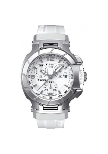 Tissot T Race Uyumlu Erkek Modeli Beyaz Silikon Kordon